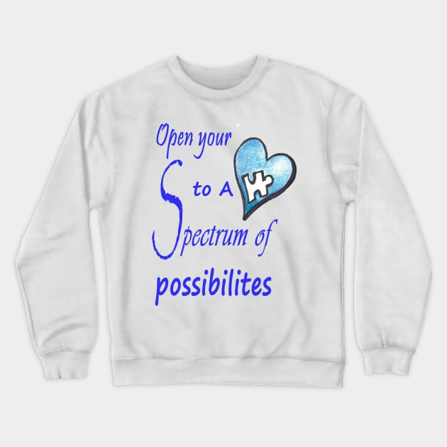 Open your Heart Crewneck Sweatshirt by worksofheart